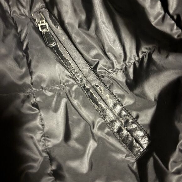 Talbots Black 80% Down Puffer Coat Jacket Sz 3X Full Front Zipper Pockets - Picture 8 of 9